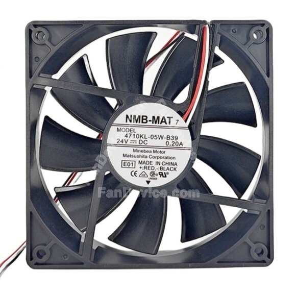 NMB-MAT 4710KL-05W-B39 DC 24V 0.20A 12025 Axial Cooling Fan