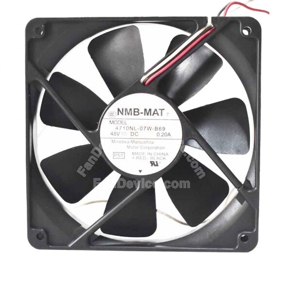 NMB-MAT 4710NL-07W-B69 DC 48V 0.20A 12025 Axial Cooling Fan