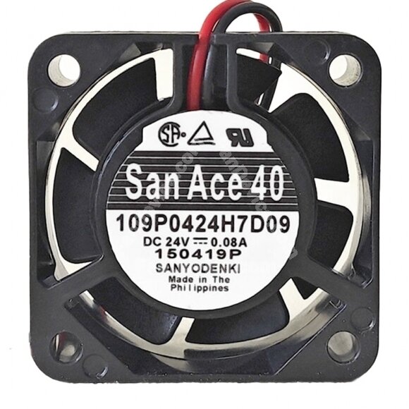 Sanyo Denki San Ace 40 109P0424H7D09 DC 24V 0.08A 4015 Axial Cooling Fan