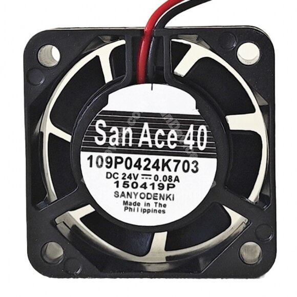 Sanyo Denki San Ace 40 109P0424K703 DC 24V 0.08A 4015 Axial Cooling Fan