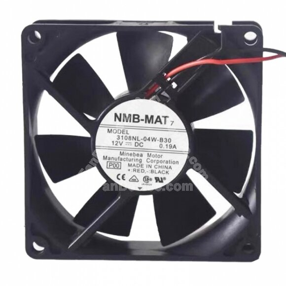 NMB-MAT 3108NL-04W-B30 DC 12V 0.19A 8020 Axial Cooling Fan