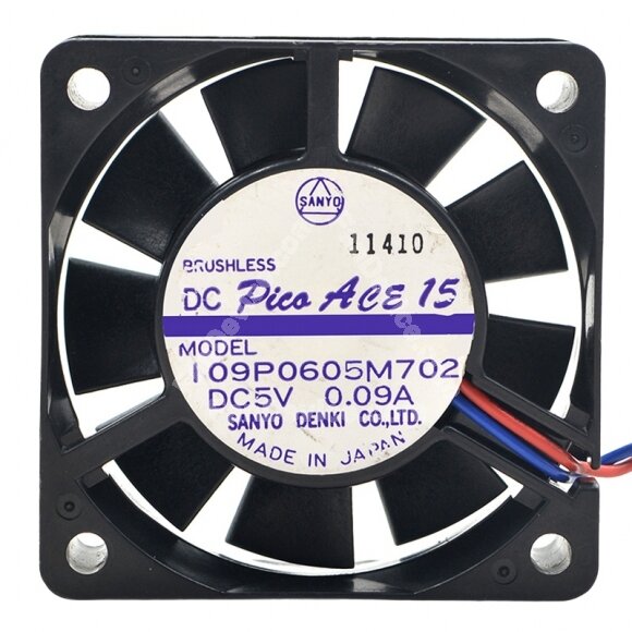 Sanyo Denki DC Pico Ace 15 109P0605M702 DC 5V 0.09A 6015 Axial Brushless Cooling Fan