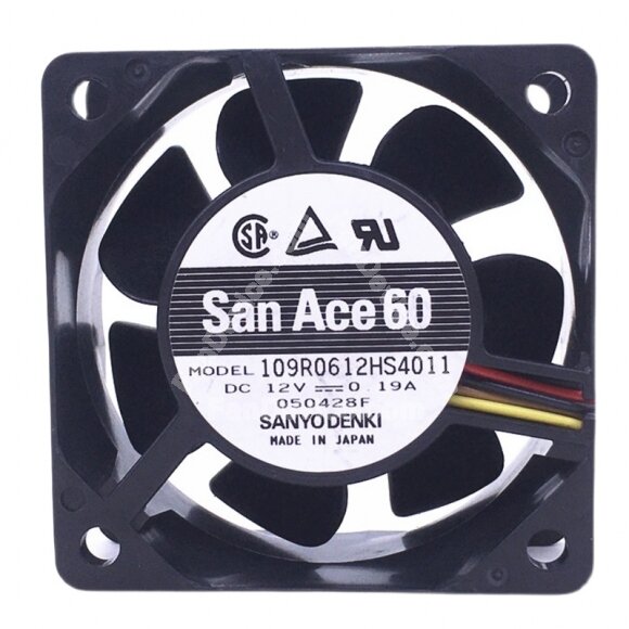 Sanyo Denki San Ace 60 109R0612HS4011 DC 12V 0.19A 6025 Axial Cooling Fan