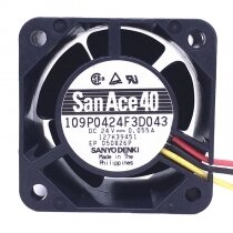 Sanyo Denki San Ace 40 109P0424F3D043 DC 24V 0.055A 4028 Axial Cooling Fan