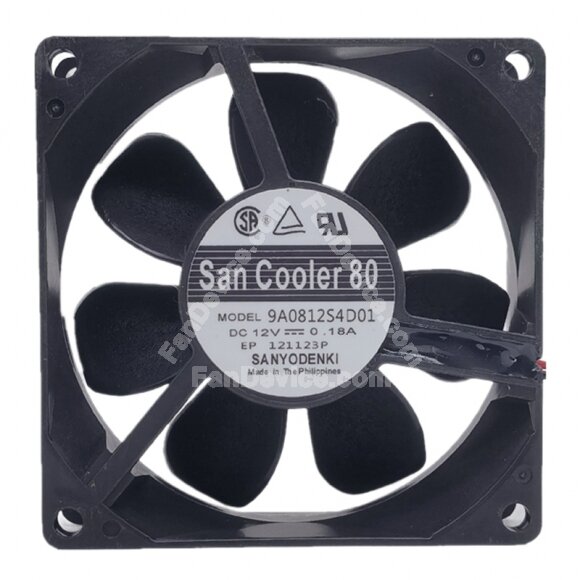 Sanyo Denki San Cooler 80 9A0812S4D01 DC 12V 0.18A 8025 Axial Cooling Fan