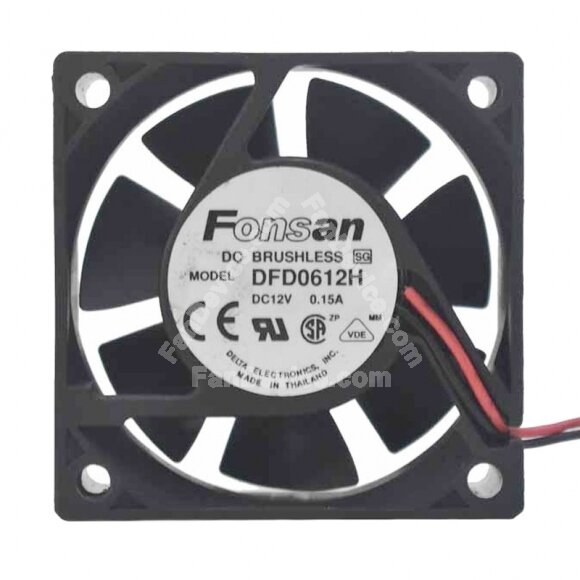 Delta Fonsan DFD0612H DC 12V 0.15A 6020 Axial Brushless Cooling Fan