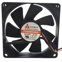 Y.S.TECH FD248020HS DC 24V 0.12A 8020 Axial Brushless Cooling Fan