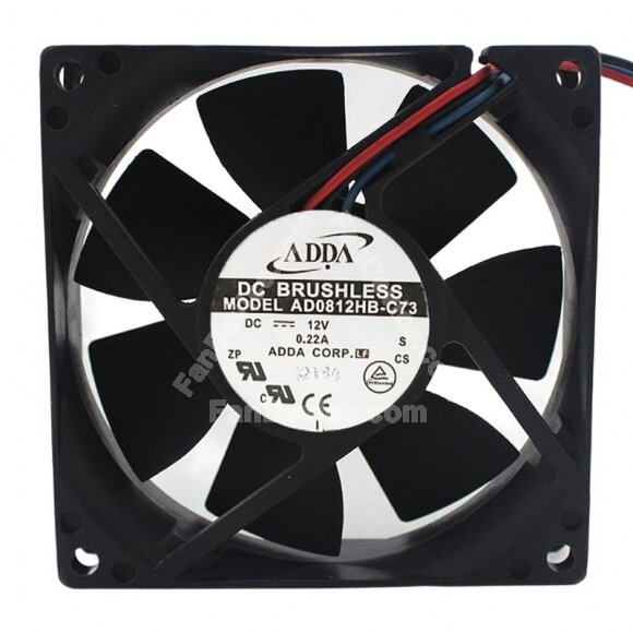 ADDA AD0812HB-C73 DC 12V 0.22A 8020 Axial Brushless Cooling Fan