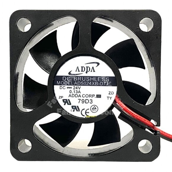 ADDA AD5024XB-D71 DC 24V 0.13A 5015 Axial Brushless Cooling Fan