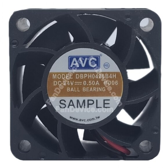 AVC DBPH0428B4H DC 24V 0.50A 4028 Ball Bearing Axial Cooling Fan