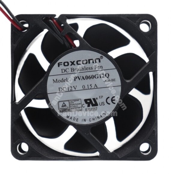 Foxconn PVA060G12Q DC 12V 0.15A 6025 Brushless Axial Cooling Fan