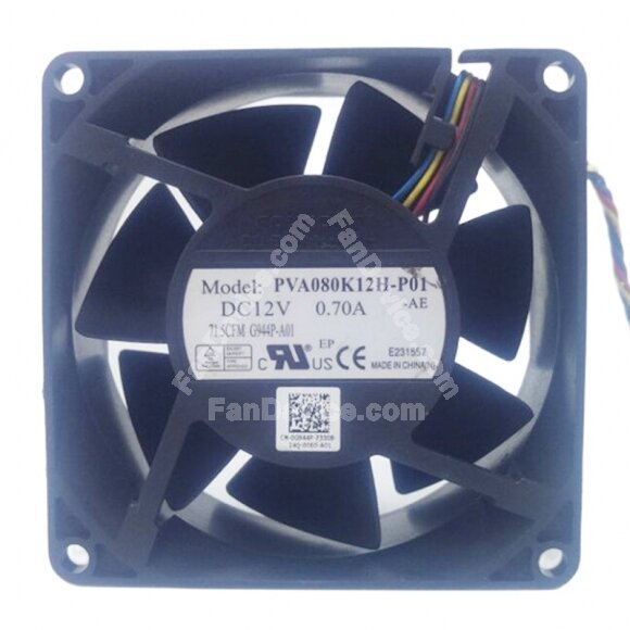 Foxconn PVA080K12H DC 12V 0.70A 8038 Brushless Axial Cooling Fan