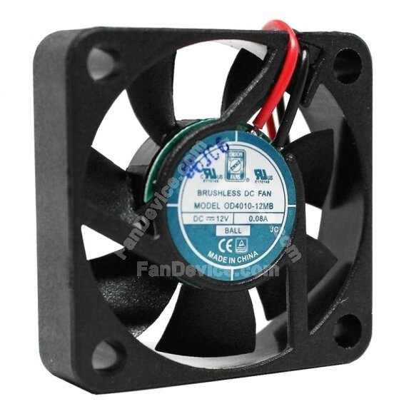 Orion FANS OD4010-12MB DC 12V 0.08A 2 Wires Axial Cooling Fan