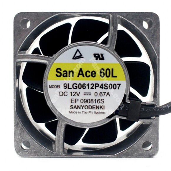 Sanyo Denki 9LG0612P4S007 DC 12V 0.67A 6025 Axial Cooling Fan