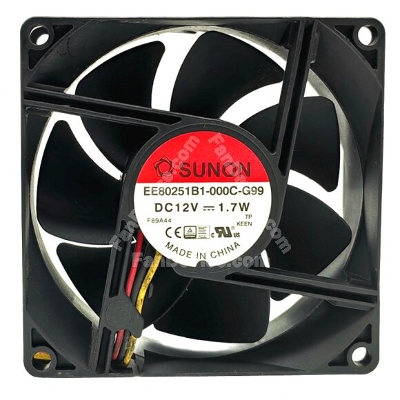 Sunon EE80251B1-000C-G99 DC 12V 1.7W 8025 Axial Cooling Fan