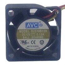 AVC D2510B12H DC 12V 0.12A 2510 Axial Ball Bearing Cooling Fan