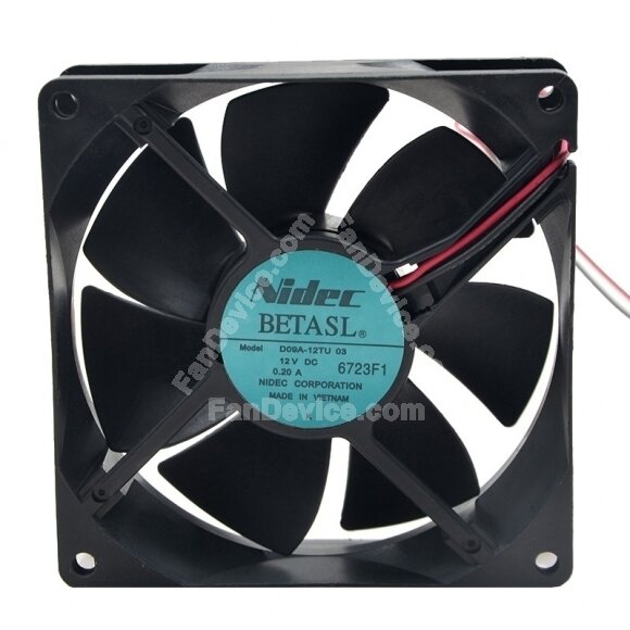 Nidec D09A-12TU DC 12V 0.20A 2 Wires / 3 Wires Axial Cooling Fan