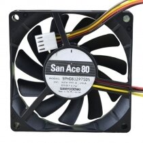 Sanyo Denki San Ace 80 9PH0812P7S05 DC 12V 0.26A 2 Wires / 3 Wires / 4 Wires Axial Cooling Fan