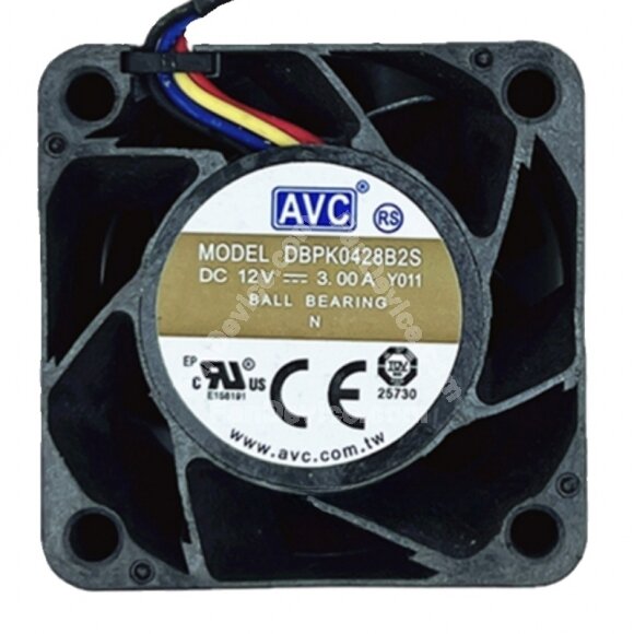 AVC DBPK0428B2S DC 12V 3.00A 4028 Axial Ball Bearing Cooling Fan