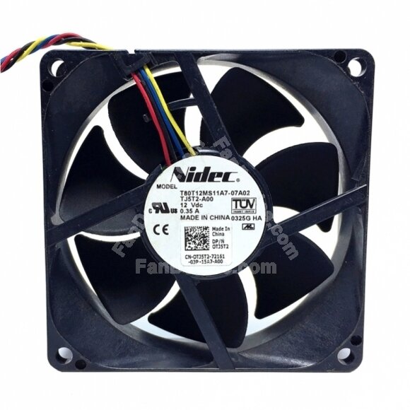 Nidec T80T12MS11A7-07A02 DC 12V 0.35A 2 Wires / 3 Wires / 4 Wires Axial Cooling Fan