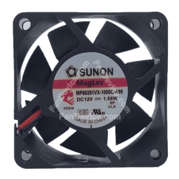 Sunon Maglev MF60251VX-1000C-A99 DC 12V 1.56W 6025 Axial Cooling Fan
