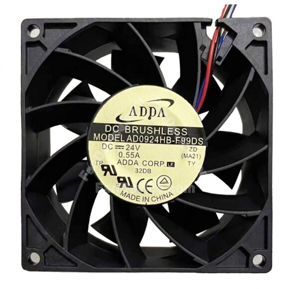 ADDA AD0924HB-F99DS DC 24V 0.55A 9238 Brushless Axial Cooling Fan