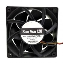 Sanyo Denki 9GV1248P1B04 DC 48V 0.43A 4 Wires Axial Cooling Fan