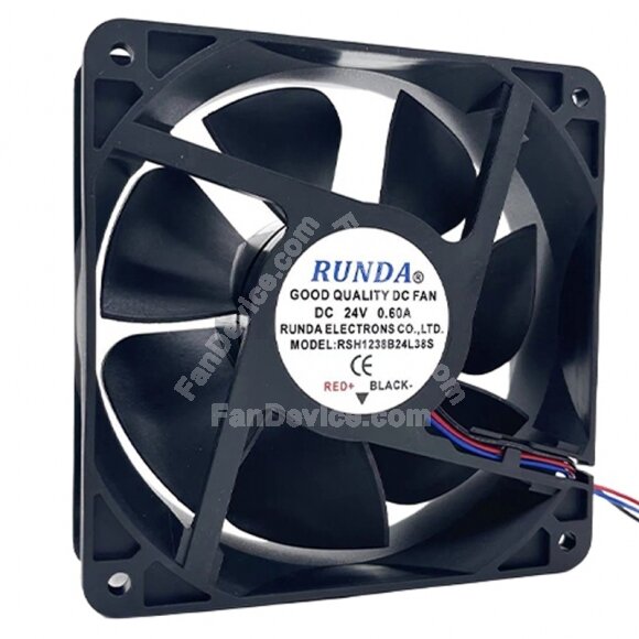 RUNDA RSH1238B24L38S DC 24V 0.60A 12038 Axial Cooling Fan