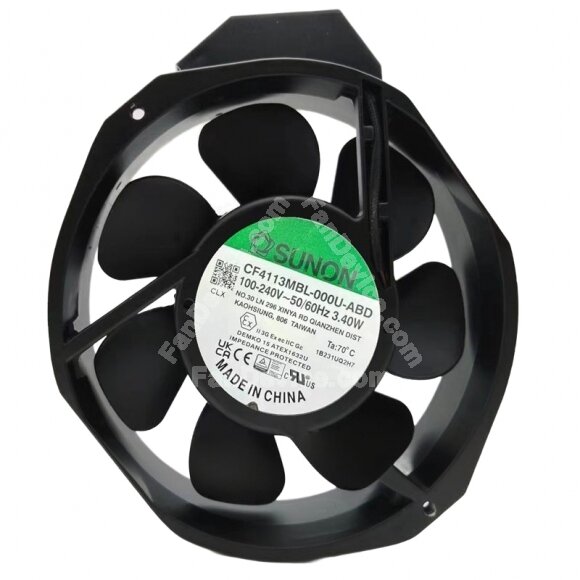 Sunon CF4113MBL-000U-ABD AC 100-240V 3.40W Impedance Protected Axial Cooling Fan