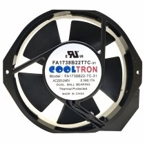 COOLTRON FA1738B22T7C-31 AC 220-240V 0.16/0.17A Thermal Protected Axial Cooling Fan