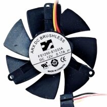 ARX FS1250-S1033A DC 12V 0.17A 3 Wires Brushless Axial Cooling Fan