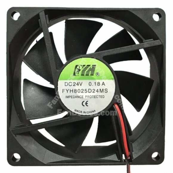 FYH FYH8025D24MS DC 24V 0.18A Impedance Protected Axial Cooling Fan