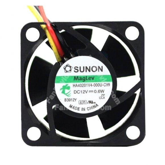 Sunon HA40201V4-000U-C99 DC 12V 0.6W 3 Wires Axial Cooling Fan