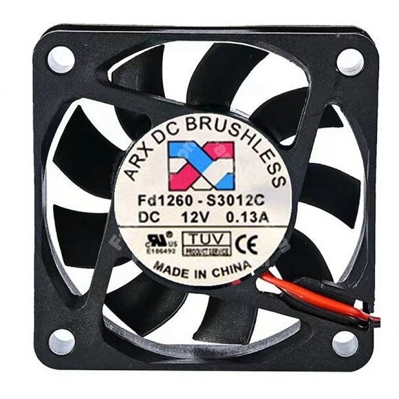 ARX FD1260-S3012C DC 12V 0.13A 2 Wires Axial Cooling Fan