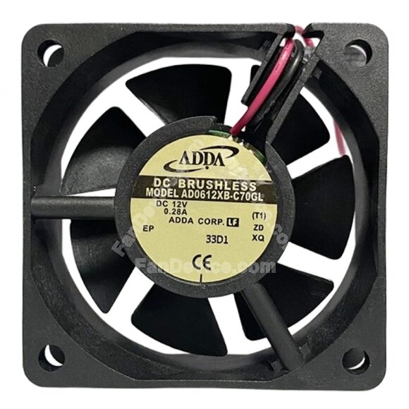 ADDA AD0612XB-C70GL DC 12V 0.28A 6020 Brushless Axial Cooling Fan