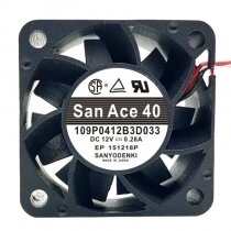 Sanyo Denki San Ace 40 109P0412B3D033 DC 12V 0.28A 2 Wires / 3 Wires Axial Cooling Fan