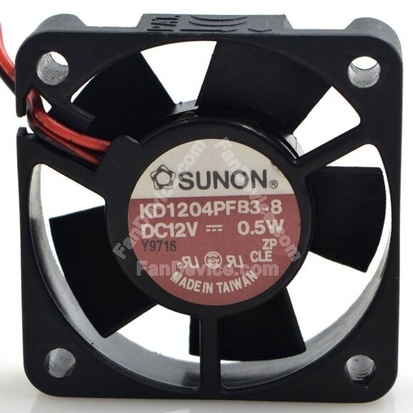 SUNON KD1204PFB3-8 DC 12V 0.5W 2 Wires Axial Cooling Fan