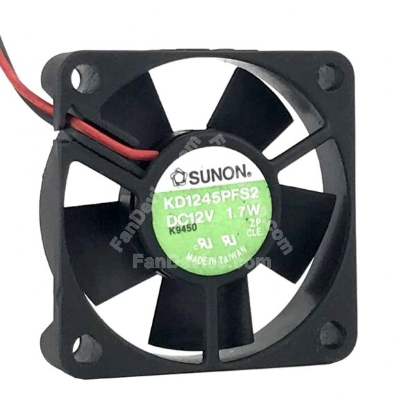 Sunon KD1245PFS2 DC 12V 1.7W 2 Wires Axial Cooling Fan
