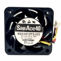 Sanyo Denki San Ace40 9GV0412P3J03 DC 12V 0.60A 2 Wires / 3 Wires / 4 Wires Axial Cooling Fan