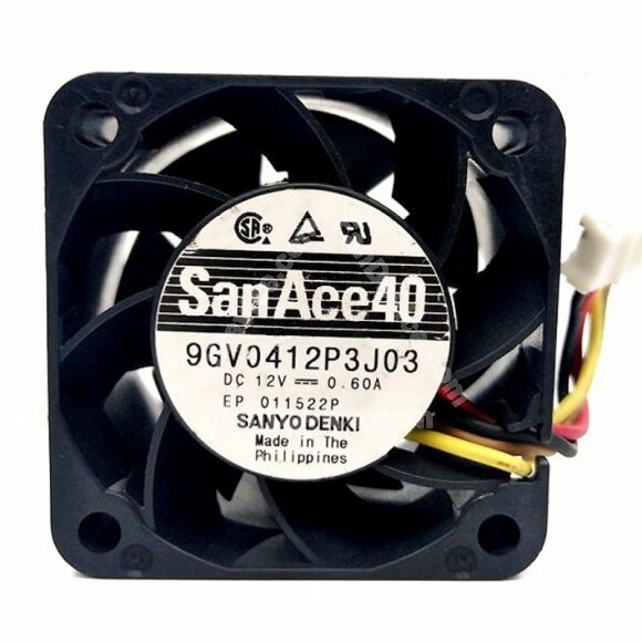Sanyo Denki San Ace40 9GV0412P3J03 DC 12V 0.60A 2 Wires / 3 Wires / 4 Wires Axial Cooling Fan