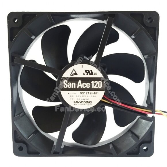 Sanyo Denki San Ace 120 9S1212H401 DC 12V 0.39A 2 Wires / 3 Wires / 4 Wires Axial Cooling Fan