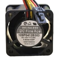 Sanyo Denki DC Fine Ace 109P0412B303 DC 12V 0.28A 2 Wires / 3 Wires Axial Cooling Fan