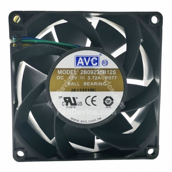 AVC 2B09238B12S DC 12V 3.72A 9238 Ball Bearing PWM Axial Cooling Fan