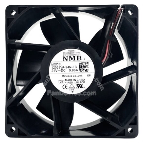 NMB 12038VA-24N-FB DC 24V 0.96A 4 Wires PWM Axial Cooling Fan