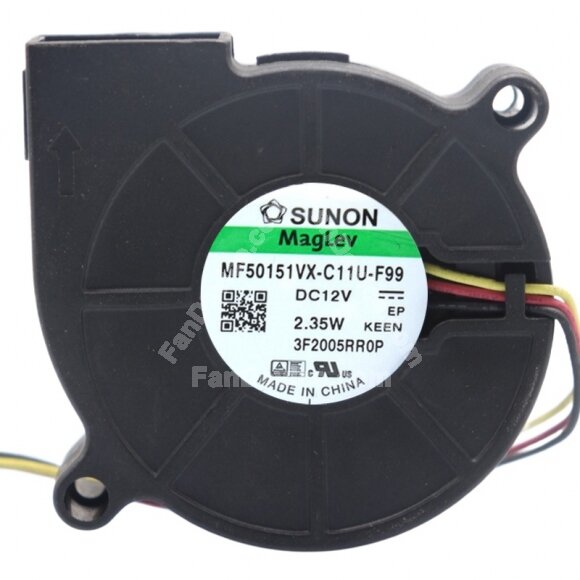 Sunon Maglev MF50151VX-C11U-F99 DC 12V 2.35W 3 Wires Blower Cooling Fan