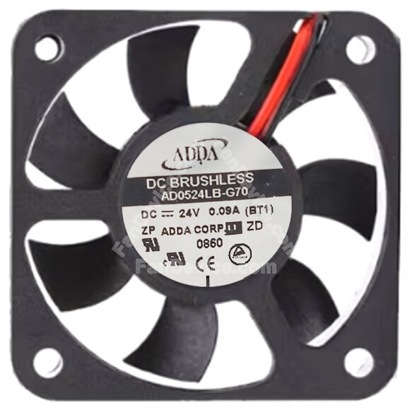 ADDA AD0524LB-G70 24V 0.09A 2 Wires 5010 DC Brushless Axial Cooling Fan