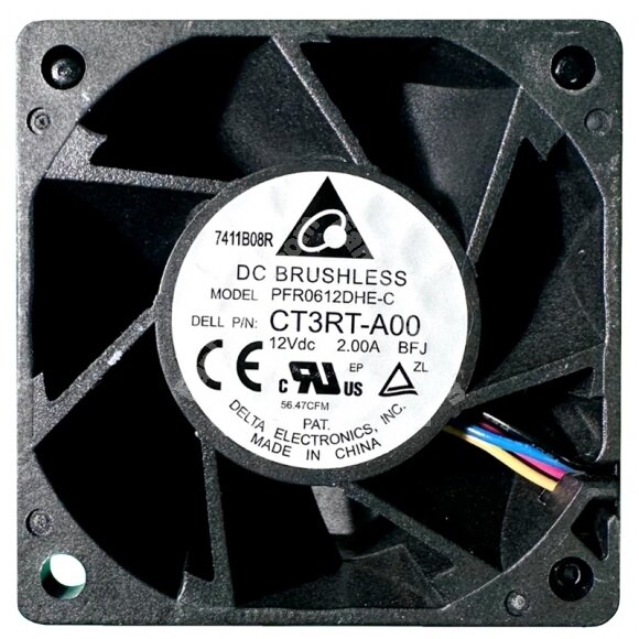 Delta PFR0612DHE-C 12V 2.00A 4 Wires 6038 DC Brushless Axial Cooling Fan