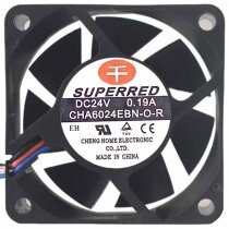 SuperRed CHA6024EBN-O-R 24V 0.19A 2 / 3 Wires Axial Fan