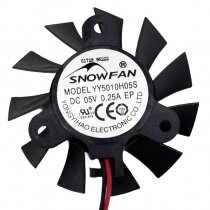 SNOWFAN YY5010H05S 5V 0.25A 2 Wires Axial Cooling Fan