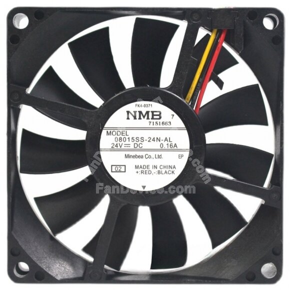 NMB 08015SS-24N-AL 24V 0.16A 2 / 3 Wires Axial Fan